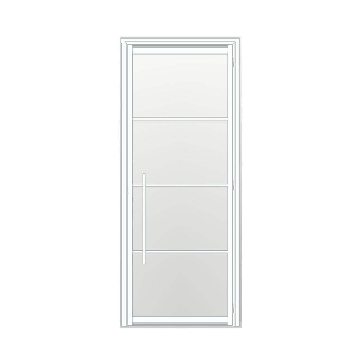Skantrae SlimSeries Alu - Metalen Deur Wit met Kozijn